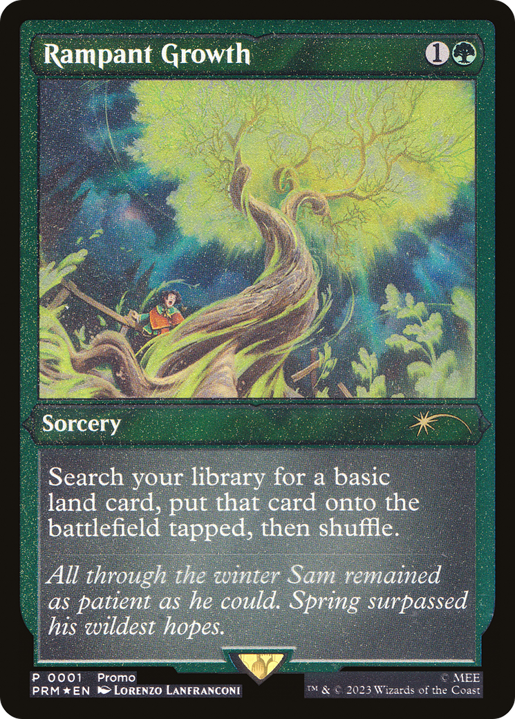 Rampant Growth (PW23-009) [Misc] Wizards Play Network 2023 Etched Foil MTG Single Wizards of the Coast