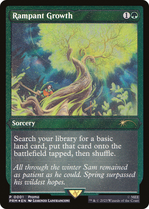 Rampant Growth (PW23-009) [Misc] Wizards Play Network 2023 Etched Foil MTG Single Wizards of the Coast
