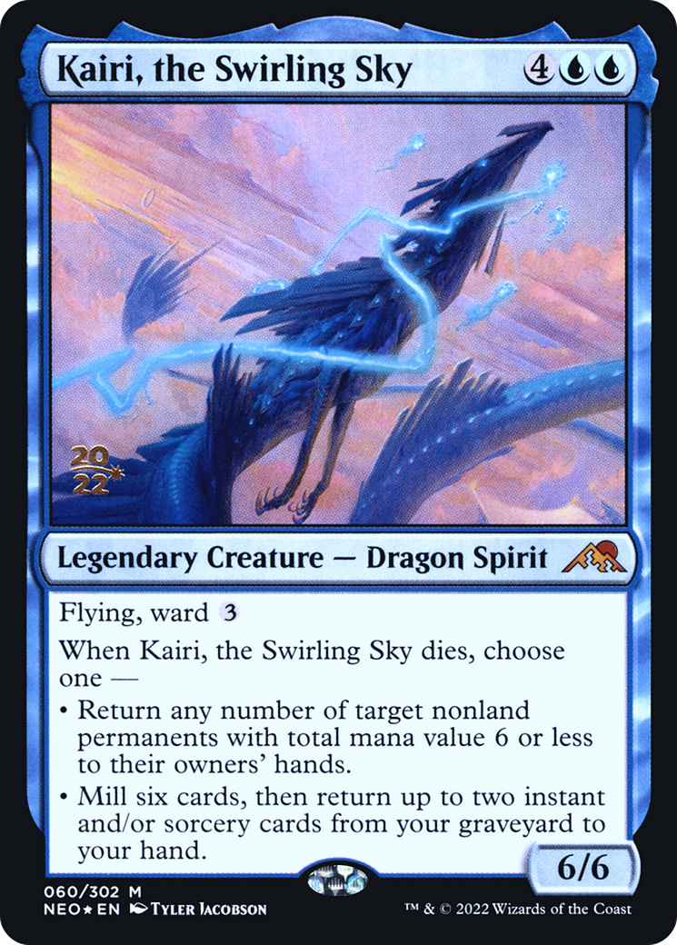Kairi, the Swirling Sky (PRE-060) [Kamigawa: Neon Dynasty Promos] Foil MTG Single Wizards of the Coast