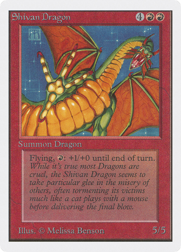 Shivan Dragon (2ED-175) [Oldschool] Unlimited Edition MTG Single Wizards of the Coast