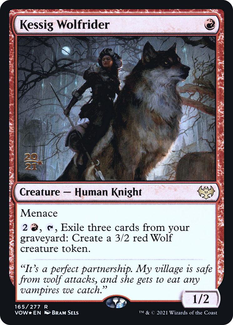 Kessig Wolfrider (PRE-165S) [Innistrad: Crimson Vow Promos] Foil MTG Single Wizards of the Coast