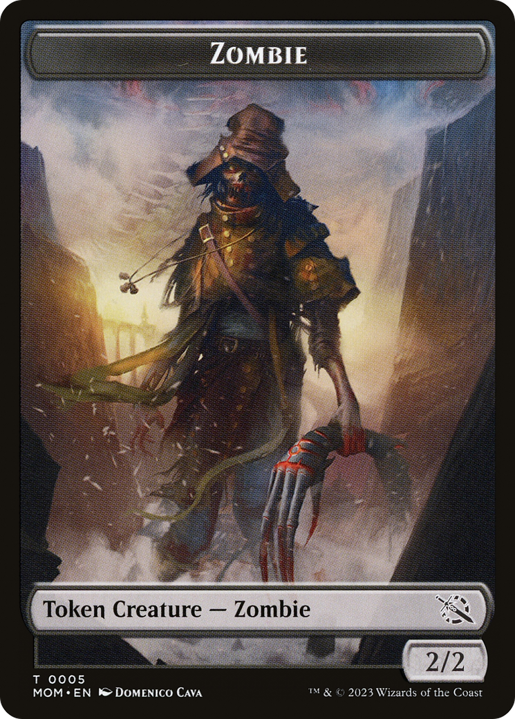 Elemental (02) // Zombie Double-Sided Token [Tokens] March of the Machine Tokens MTG Single Magic: The Gathering