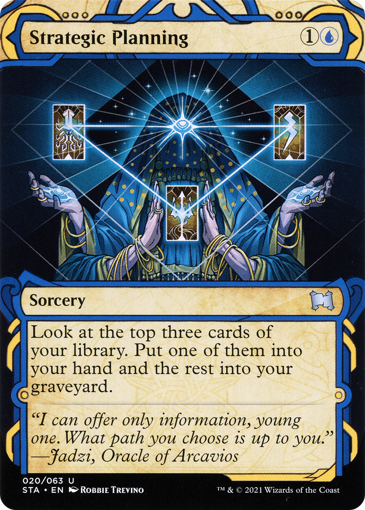 Strategic Planning (STA-020) [Strixhaven Mystical Archive] (Showcase) (Borderless) MTG Single Wizards of the Coast