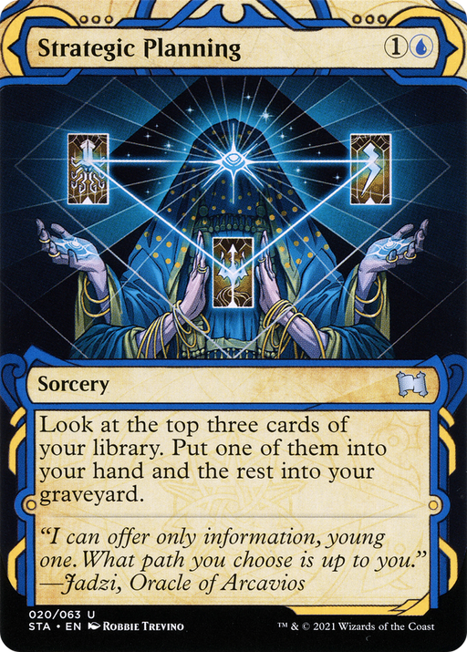 Strategic Planning (STA-020) [Strixhaven Mystical Archive] (Showcase) (Borderless) Foil MTG Single Wizards of the Coast