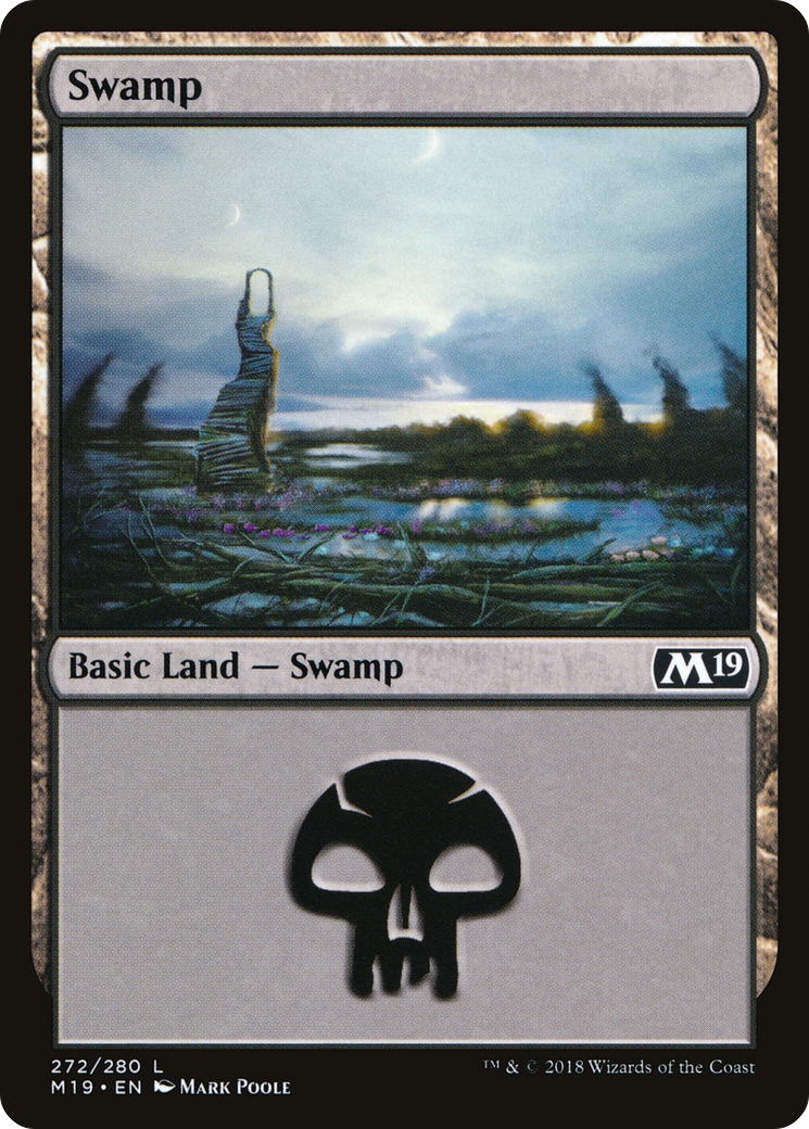 Swamp (M19-272) [Core Set 2019] Foil MTG Single Wizards of the Coast