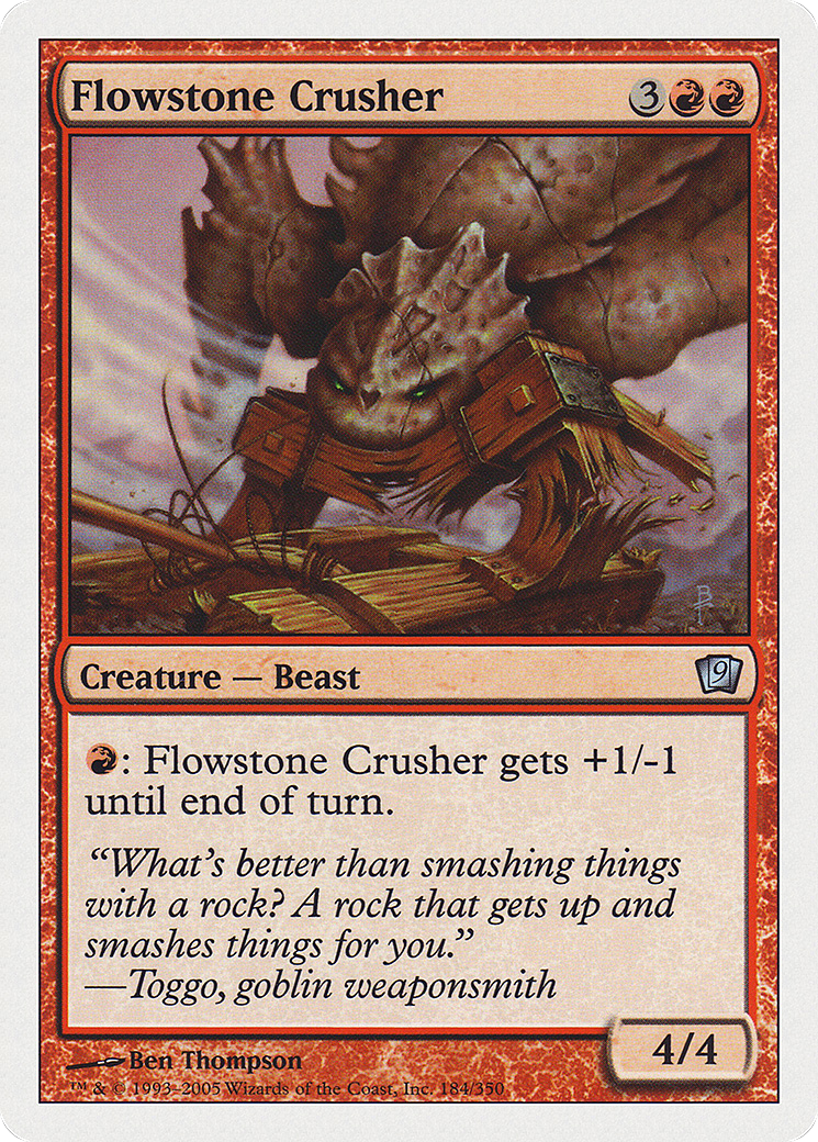 Flowstone Crusher (9ED-184) [9th Edition] MTG Single Wizards of the Coast