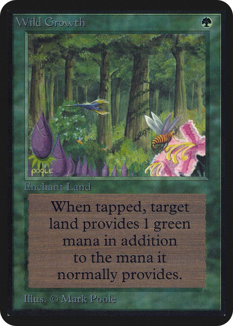 Wild Growth (LEA-229) [Oldschool] Limited Edition Alpha MTG Single Wizards of the Coast