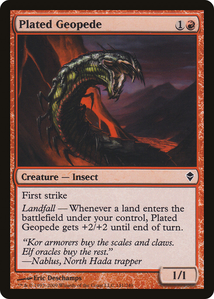 Plated Geopede (ZEN-141) [Zendikar] Foil MTG Single Wizards of the Coast