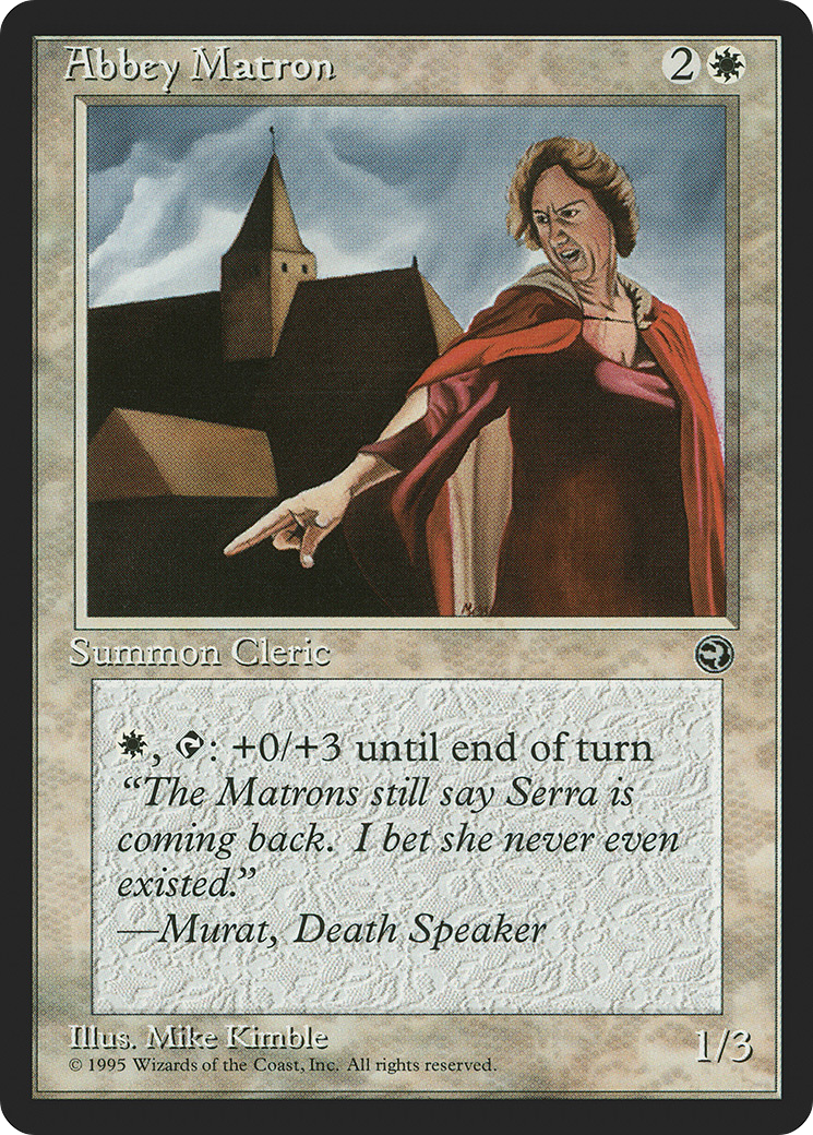 Abbey Matron (Murat Flavor Text) [Homelands] MTG Single Magic: The Gathering