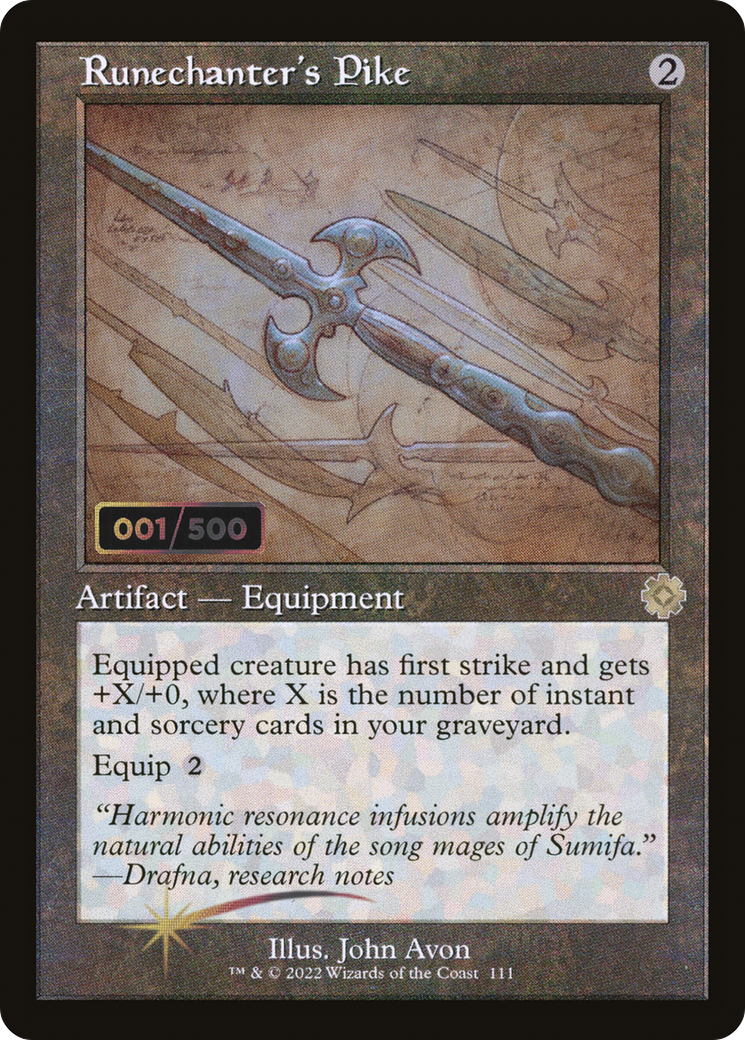 Runechanter's Pike (BRR-111Z) [The Brothers' War Retro Artifacts] Foil MTG Single Wizards of the Coast