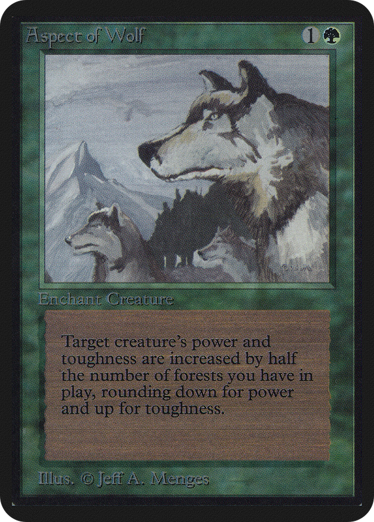 Aspect of Wolf (LEA-) [Oldschool] Limited Edition Alpha MTG Single Wizards of the Coast