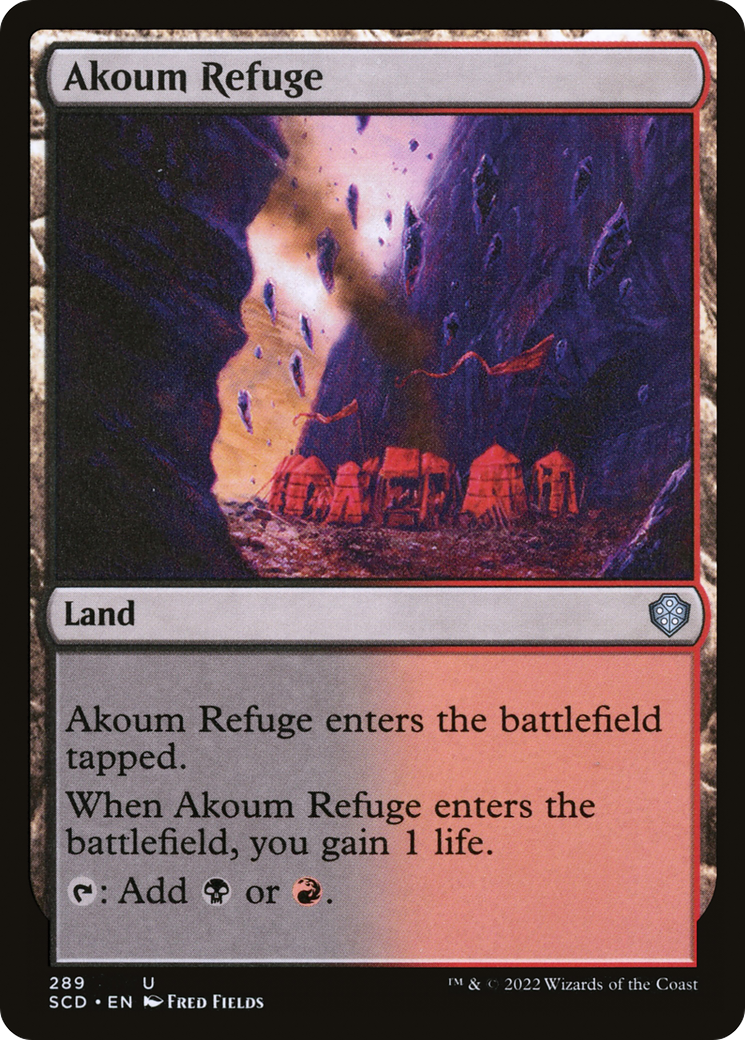 Akoum Refuge (SCD-289) [Starter Commander Decks] MTG Single Wizards of the Coast
