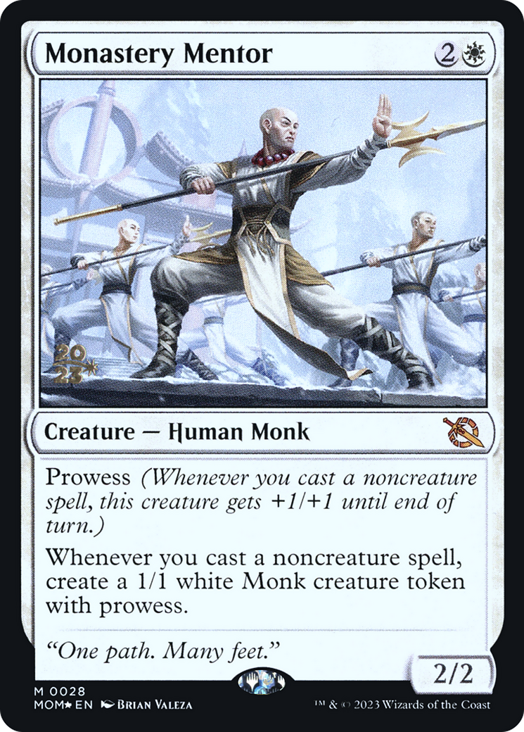 Monastery Mentor (PRE-28S) [March of the Machine Promos] Foil MTG Single Wizards of the Coast