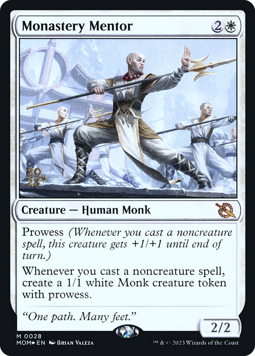 Monastery Mentor (PRE-28S) [March of the Machine Promos] Foil MTG Single Wizards of the Coast