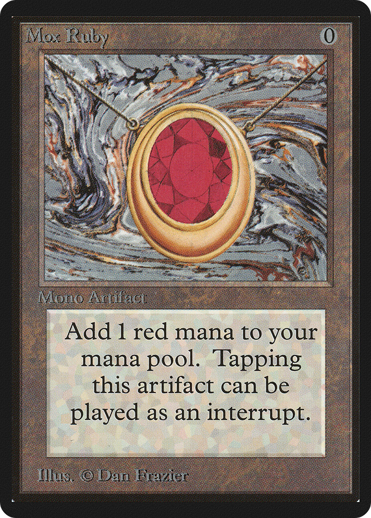 Mox Ruby (LEB-265) [Oldschool] Limited Edition Beta MTG Single Wizards of the Coast