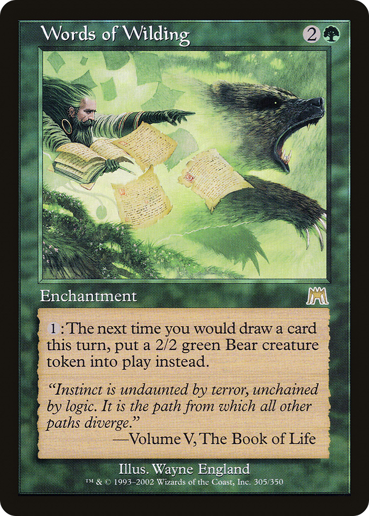 Words of Wilding (ONS-305) [Onslaught] Foil MTG Single Wizards of the Coast