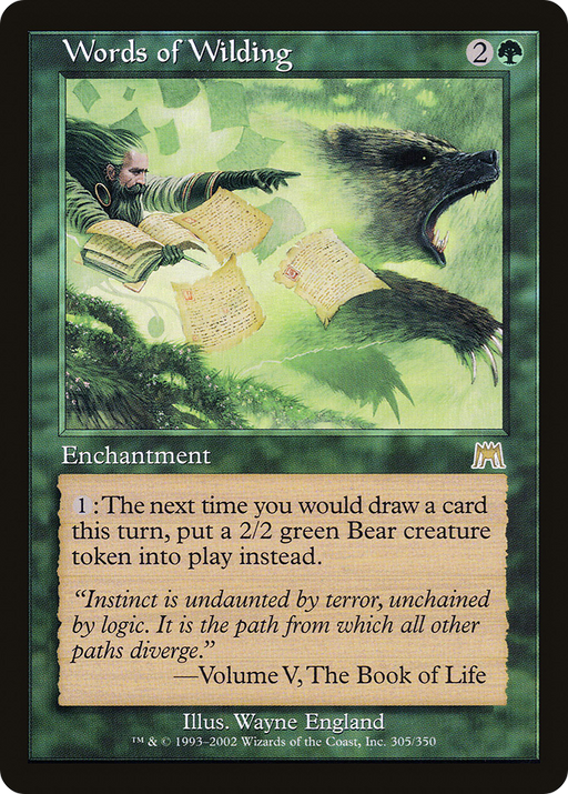Words of Wilding (ONS-305) [Onslaught] MTG Single Wizards of the Coast