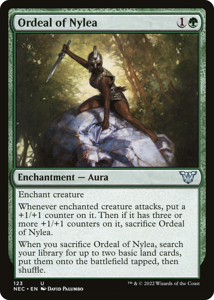 Ordeal of Nylea (NEC-123) [Neon Dynasty Commander] MTG Single Wizards of the Coast