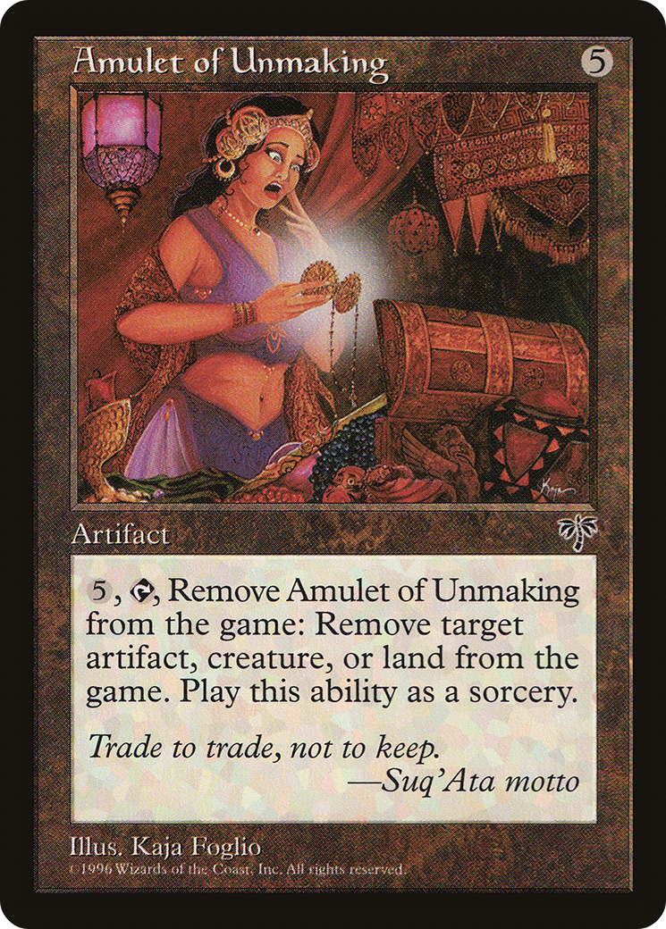 Amulet of Unmaking (MIR-293) [Mirage] MTG Single Wizards of the Coast