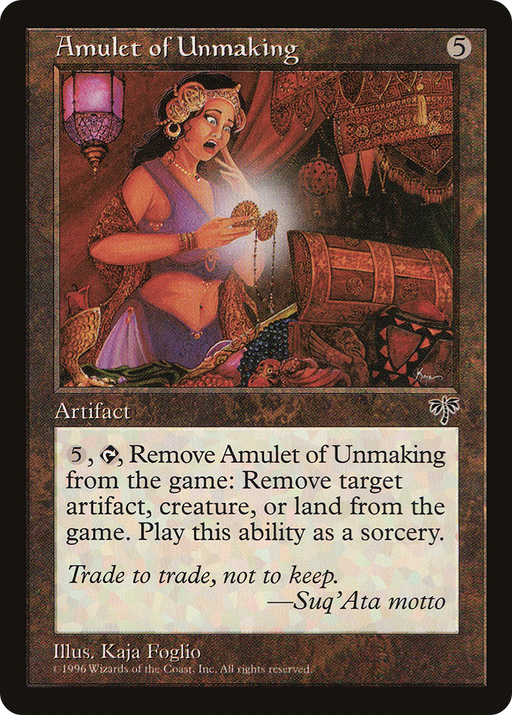 Amulet of Unmaking (MIR-293) [Mirage] MTG Single Wizards of the Coast