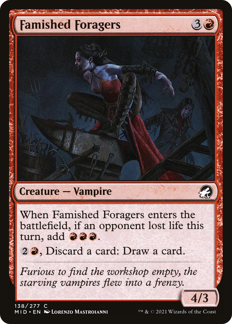 Famished Foragers (MID-138) [Innistrad: Midnight Hunt] Foil MTG Single Wizards of the Coast
