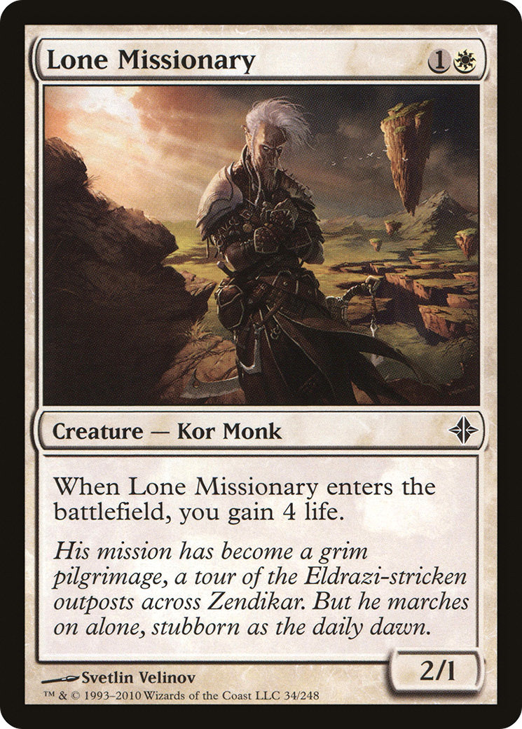 Lone Missionary (ROE-034) [Rise of the Eldrazi] Foil MTG Single Wizards of the Coast