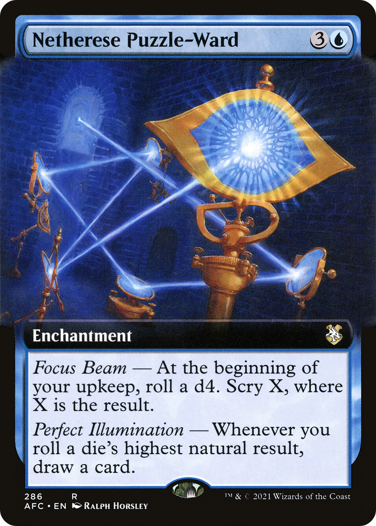 Netherese Puzzle-Ward (AFC-286) [Forgotten Realms Commander] (Extended Art) MTG Single Wizards of the Coast