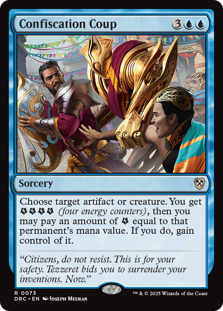 Confiscation Coup (DRC-073) [Commander: Aetherdrift] MTG Single Wizards of the Coast