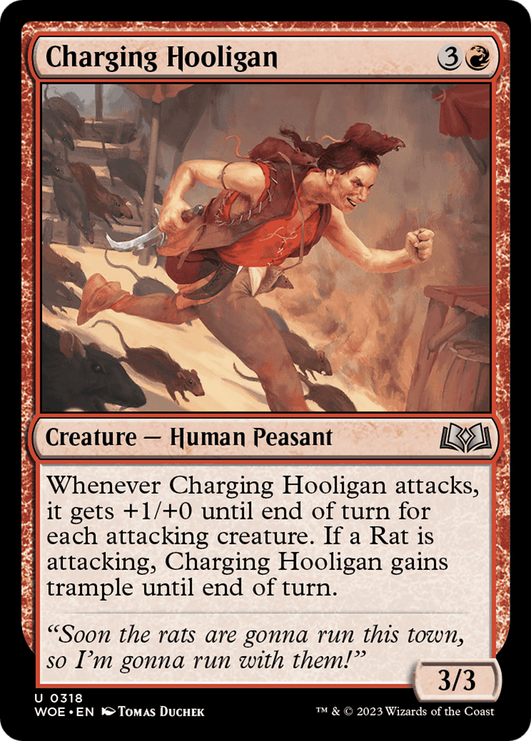 Charging Hooligan (WOE-318) [Wilds of Eldraine] MTG Single Wizards of the Coast