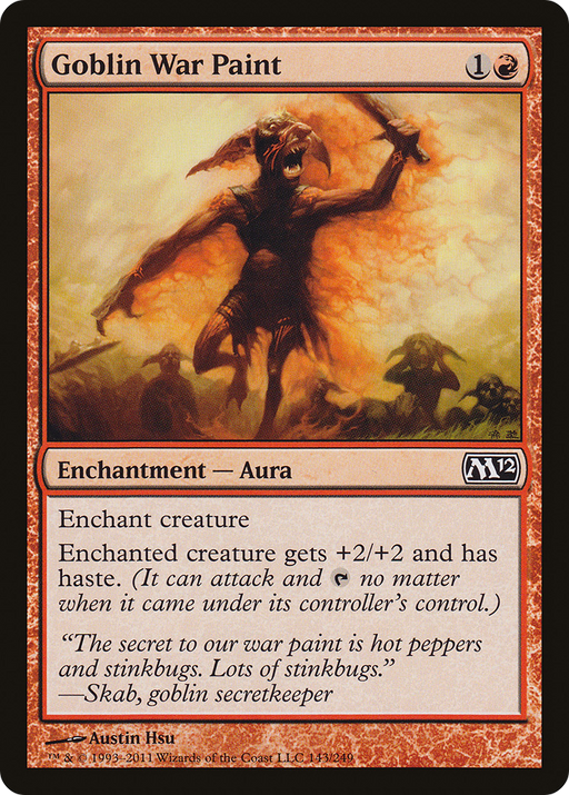 Goblin War Paint (M12-143) [Magic 2012] Foil MTG Single Wizards of the Coast