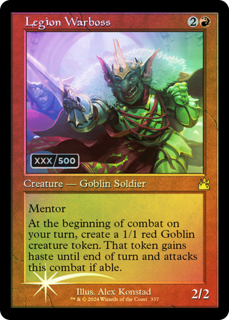 Legion Warboss (Serial Numbered) (RVR-337) [Ravnica Remastered] Foil MTG Single Wizards of the Coast