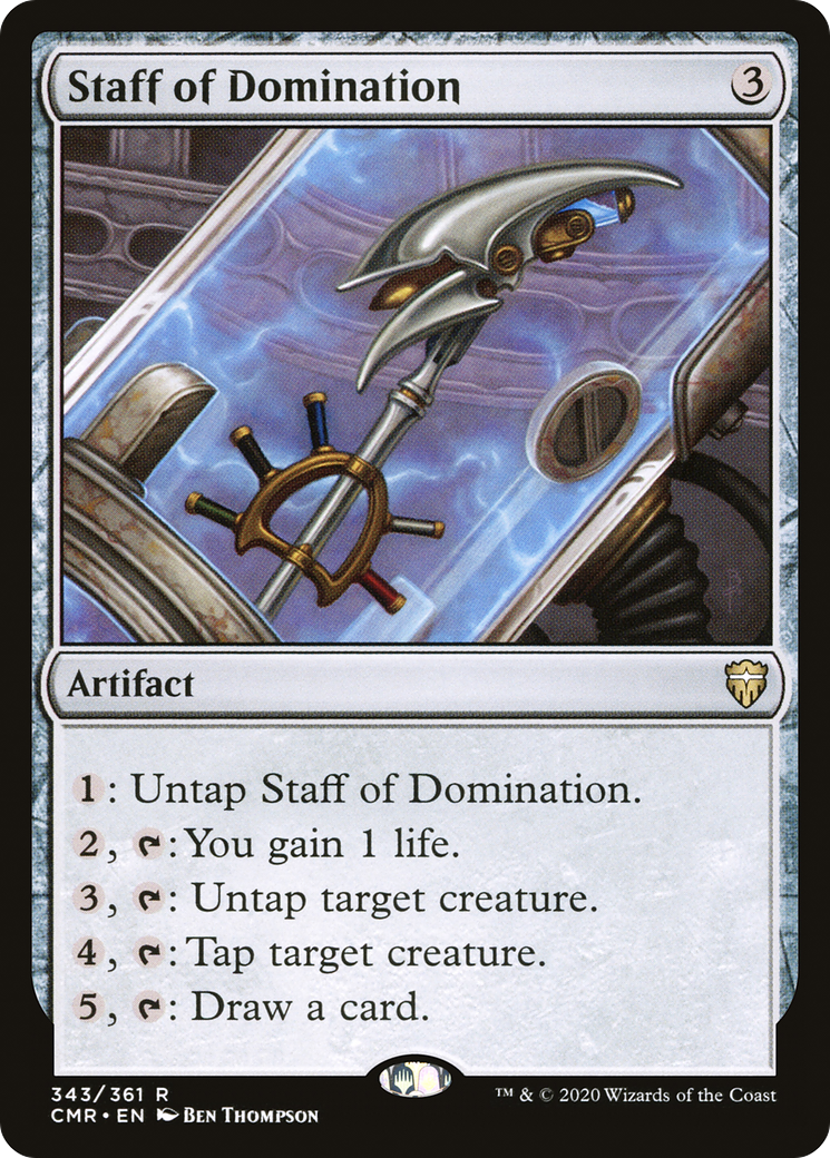 Staff of Domination (CMR-343) [Commander Legends] Foil MTG Single Wizards of the Coast
