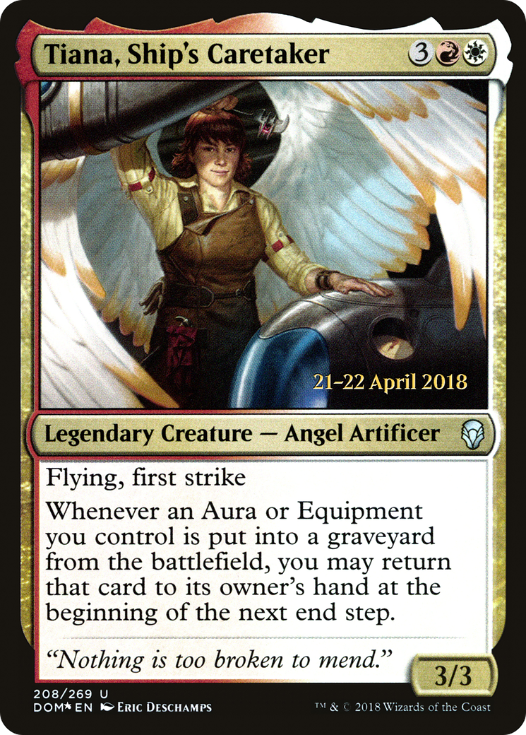 Tiana, Ship's Caretaker (PRE-208) [Dominaria Promos] Foil MTG Single Wizards of the Coast