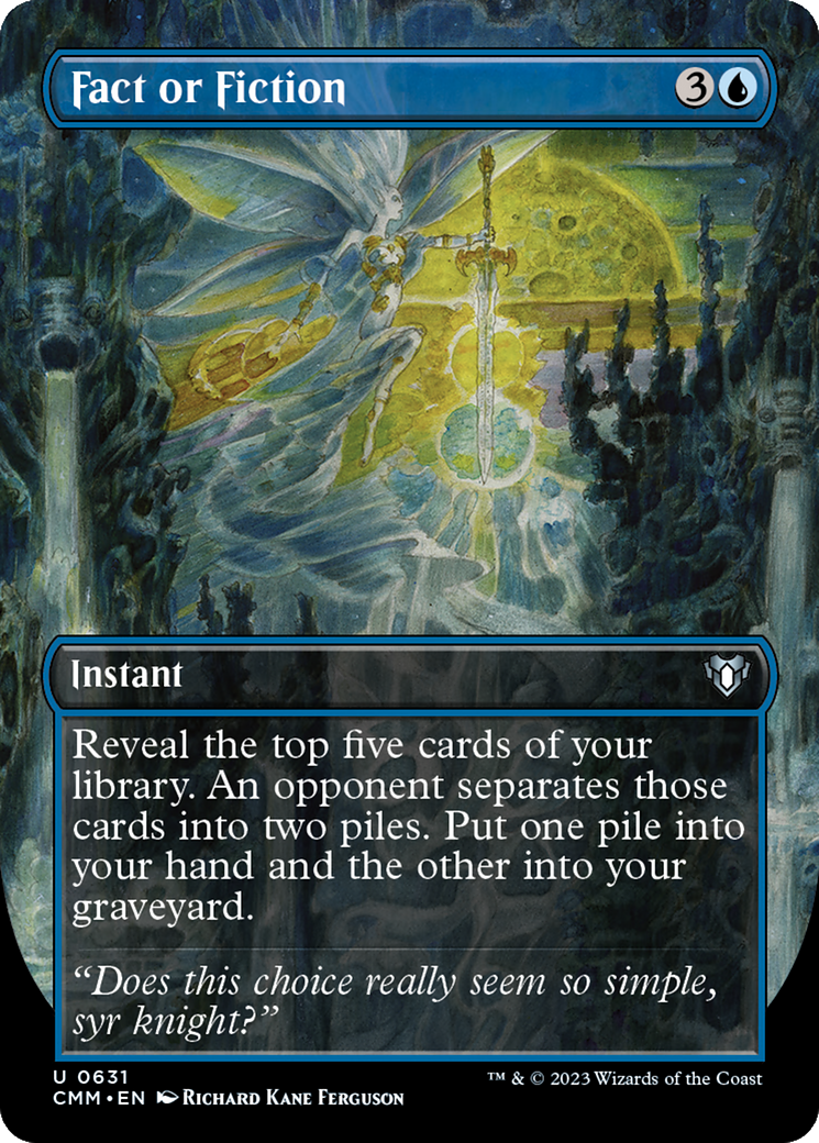 Fact or Fiction (CMM-631) [Commander Masters] (Borderless) Foil MTG Single Wizards of the Coast
