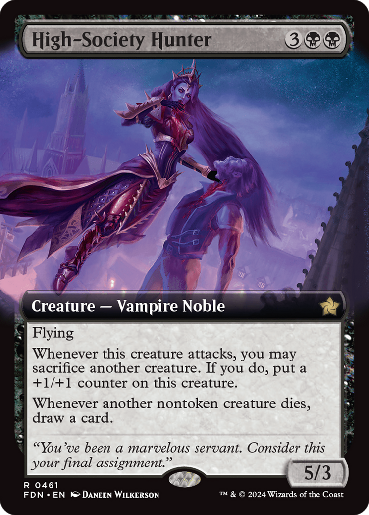High-Society Hunter (FDN-461) [Foundations] (Extended Art) Foil MTG Single Wizards of the Coast