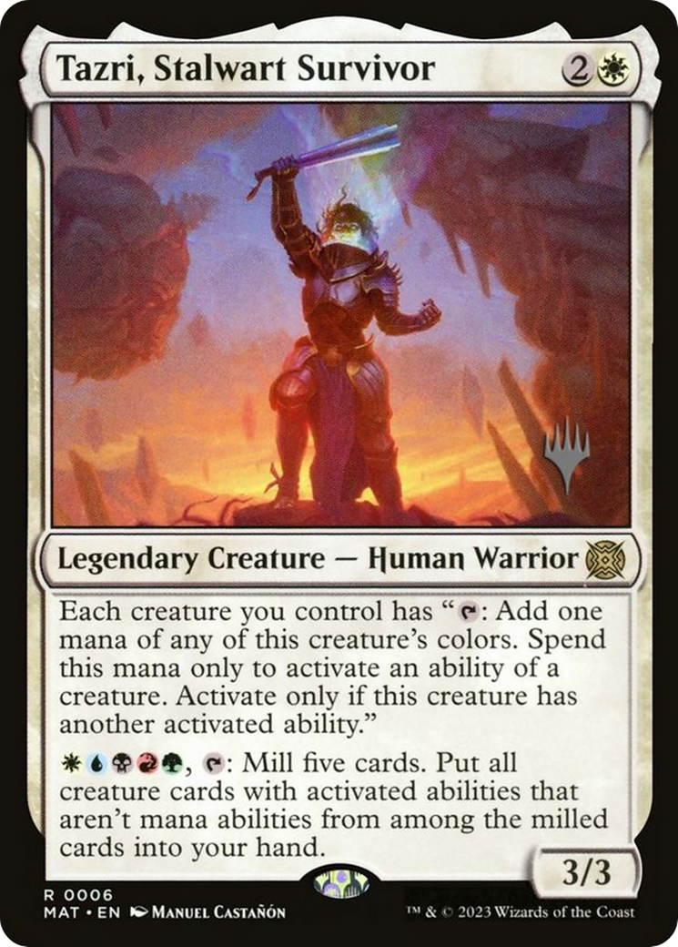 Tazri, Stalwart Survivor (PPLCI-006) [March of the Machine: The Aftermath Promos] MTG Single Wizards of the Coast