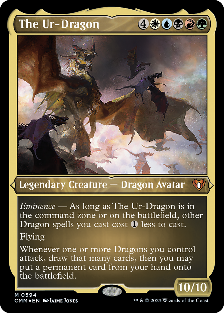 The Ur-Dragon (CMM-594) [Commander Masters] Etched Foil MTG Single Wizards of the Coast