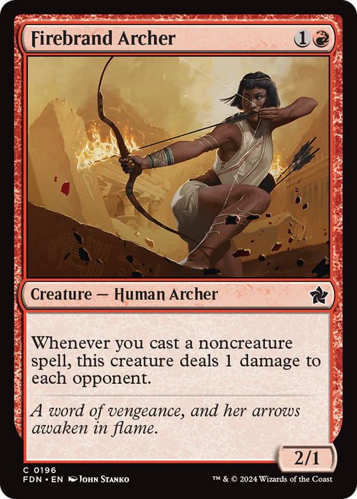 Firebrand Archer (FDN-196) [Foundations] Foil MTG Single Wizards of the Coast