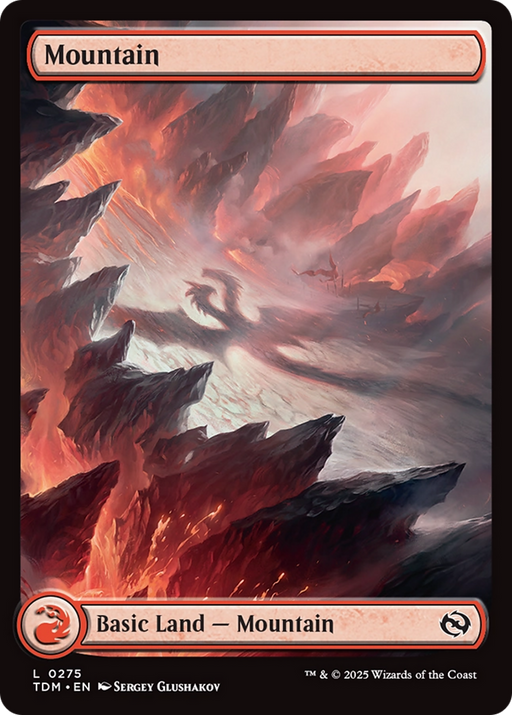Mountain (0275) (TDM-275) [Tarkir: Dragonstorm] Foil MTG Single Wizards of the Coast