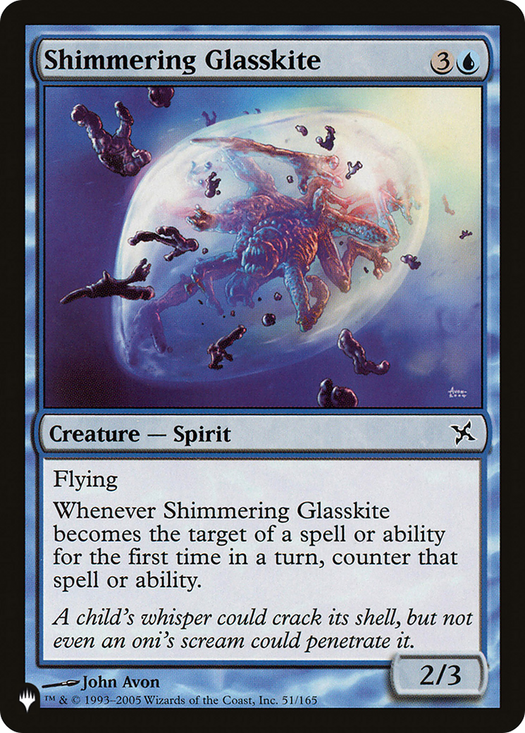 Shimmering Glasskite (LIST-BOK-51) [Mystery Booster] The List MTG Single Wizards of the Coast