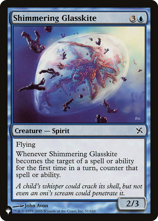Shimmering Glasskite (LIST-BOK-51) [Mystery Booster] The List MTG Single Wizards of the Coast