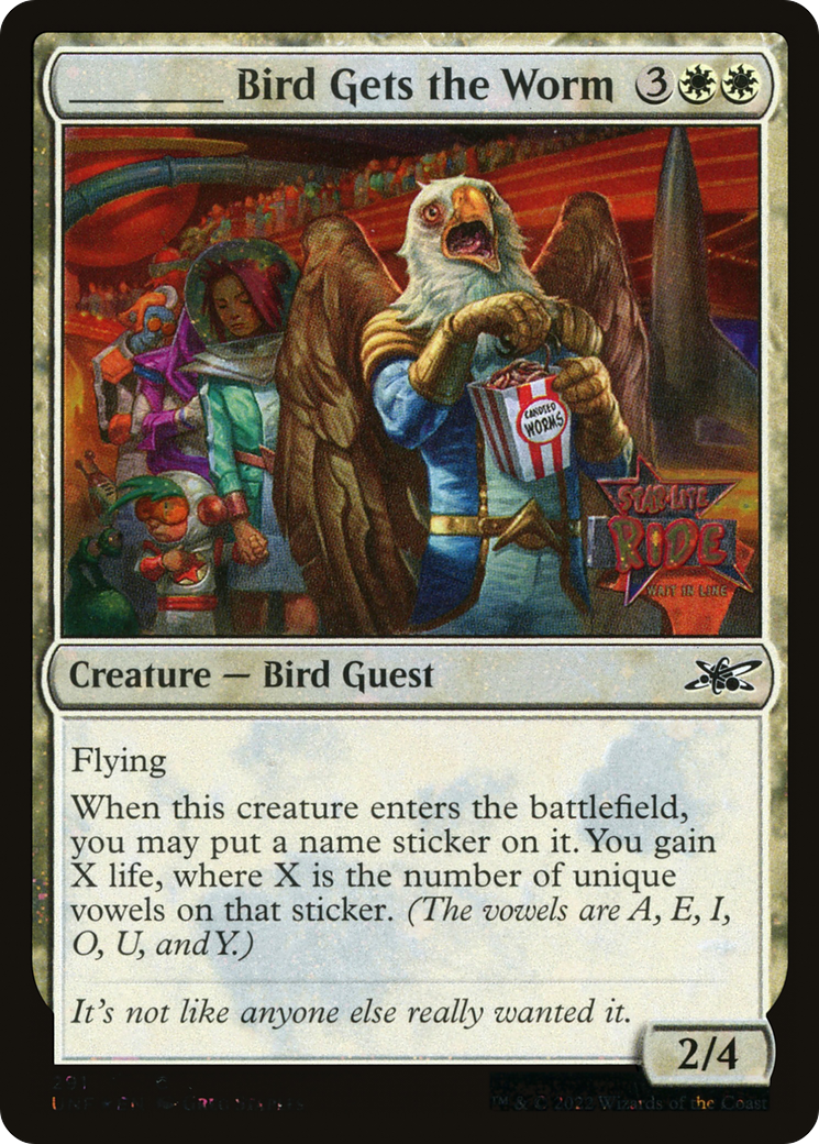 _____ Bird Gets the Worm (Galaxy Foil) (UNF-291) [Unfinity] Foil MTG Single Wizards of the Coast