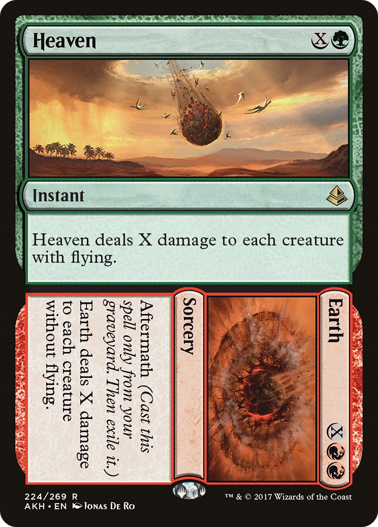 Heaven // Earth (AKH-224) [Amonkhet] Foil MTG Single Wizards of the Coast