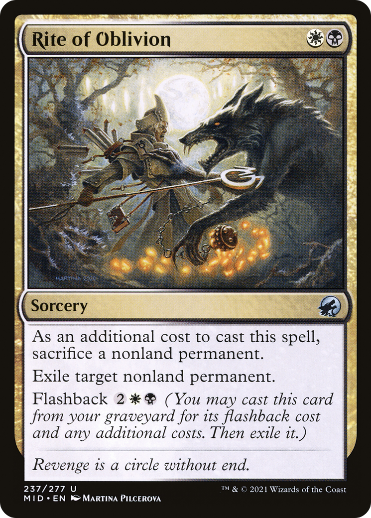 Rite of Oblivion (MID-237) [Innistrad: Midnight Hunt] Foil MTG Single Wizards of the Coast