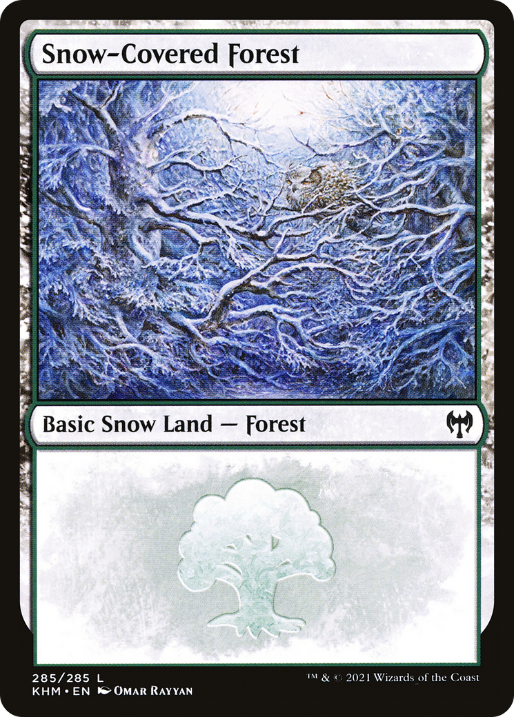 Snow-Covered Forest (285) (KHM-285) [Kaldheim] Foil MTG Single Wizards of the Coast