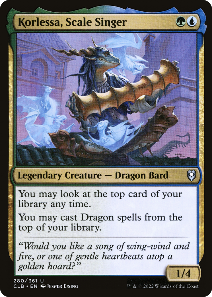 Korlessa, Scale Singer (CLB-280) [Commander Legends: Battle for Baldur's Gate] Foil MTG Single Wizards of the Coast