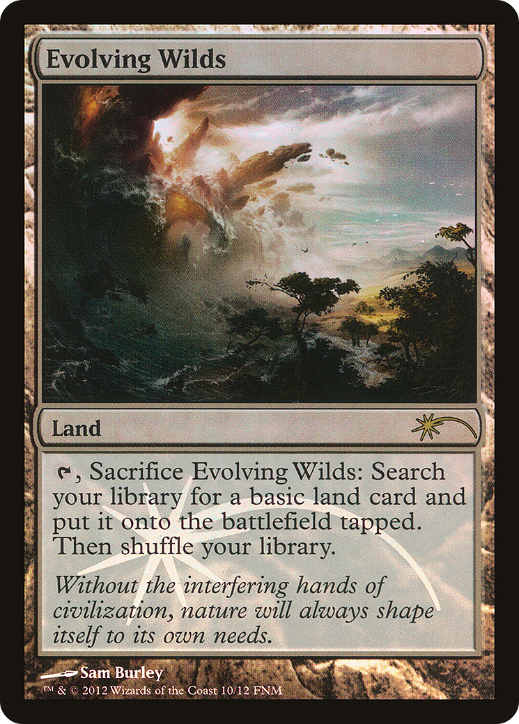 Evolving Wilds (FNM-010) [Misc] Friday Night Magic 2012 Foil MTG Single Wizards of the Coast