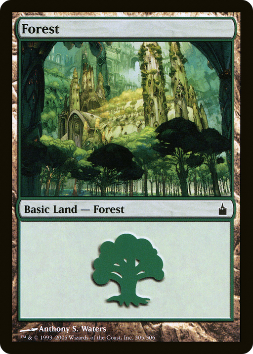 Forest (RAV-305) [Ravnica: City of Guilds] Foil MTG Single Wizards of the Coast