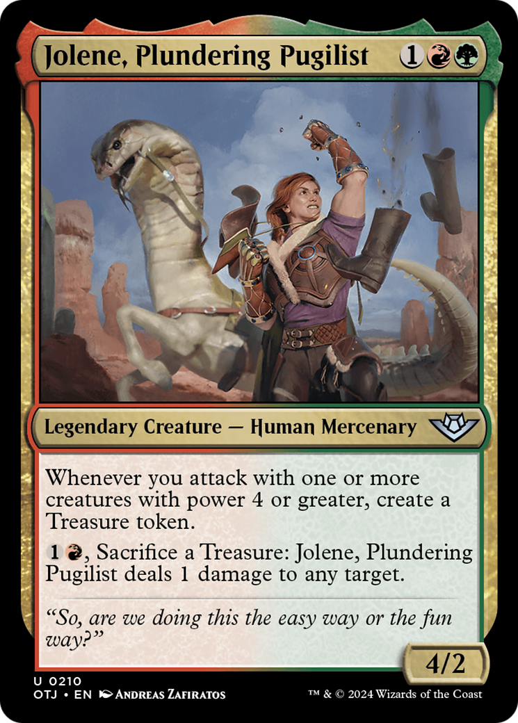 Jolene, Plundering Pugilist (OTJ-210) [Outlaws of Thunder Junction] MTG Single Wizards of the Coast