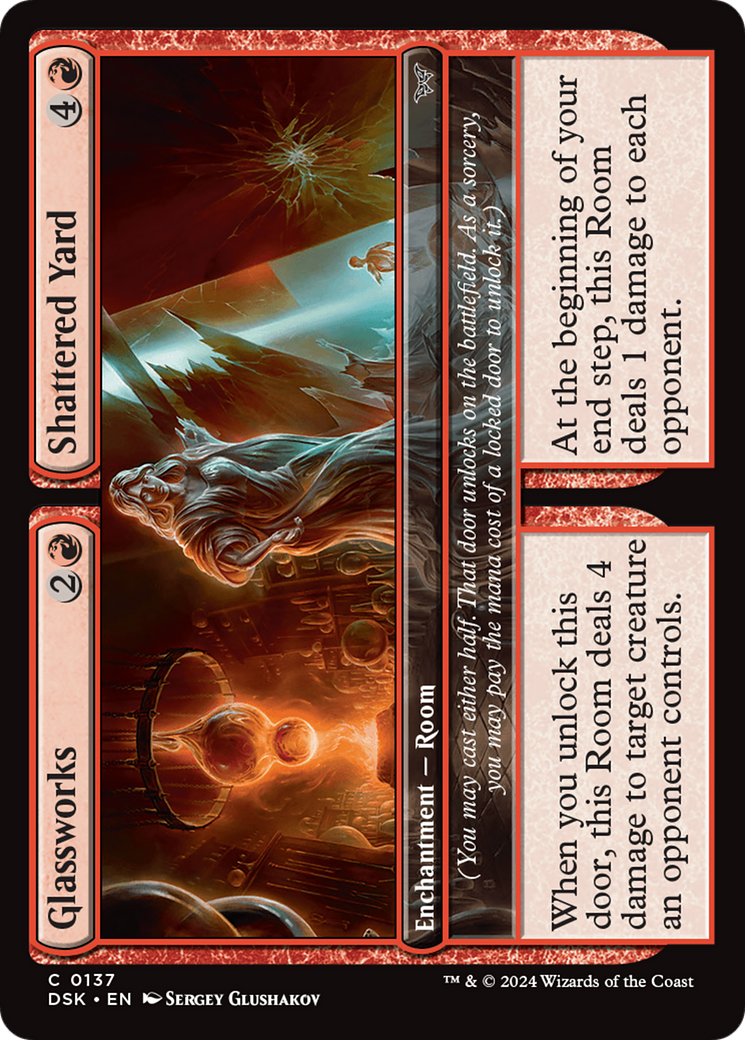Glassworks // Shattered Yard (DSK-137) [Duskmourn: House of Horror] MTG Single Wizards of the Coast